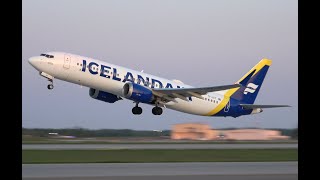 Icelandair Boeing 737 max 8 take off DTW [upl. by Aehtla]