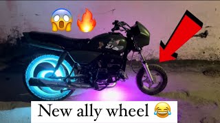 New allows wheel 🛞 bike ma chota tyre lga diya 😂❤️ aaj tak nhi lagaya hoga kisi ne vanshgurjar36 [upl. by Primalia]