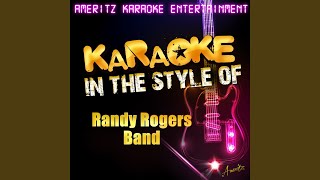 Tonights Not the Night In the Style of Randy Rogers Band Karaoke Version [upl. by Latsyrhk]