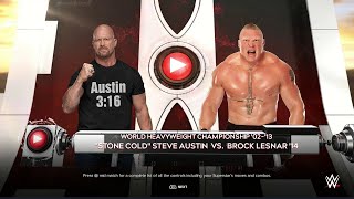 WWE 2K24  Clash of Titans Stone Cold vs Brock Lesnar in an Extreme Rules Showdown [upl. by Kirst]