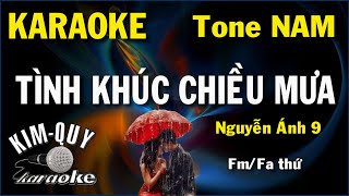 Karaoke TÌNH KHÚC CHIỀU MƯA Nguyễn Ánh 9 Bossa Nova Ballad  Tone NAM Fmfa Thứ KIM QUY Karaoke [upl. by Anived]