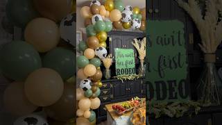 Not her first rodeo baby shower theme 💚🤠 babyshower babyshowerideas babyshowertheme cowboy [upl. by Thais]