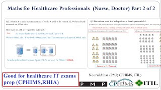 Maths for Healthcare Professionals NurseDoctor Part 2 of 2 [upl. by Ahseinek]