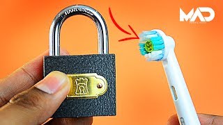 How to pick a lock in seconds with a toothbrush [upl. by Hanaj]