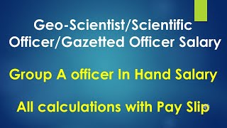 upsc geoscientist salary  scientist salary in india geoscientist salary group A officer salary [upl. by Hploda]