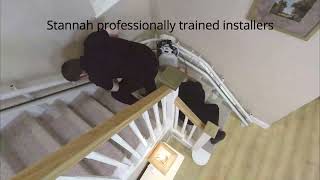 How Stairlifts Are Installed  Stairlift Installation Timelapse [upl. by Alyose]