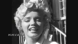 Footage of Marilyn Monroe interview at airport with On location filming for The 7 Year Itch 1954 [upl. by Selegna]