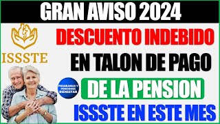 🚨📌Míralo ahora✨ Descuento indebido en talo de pago para pensionados ISSSTE en octubre [upl. by Oribella]