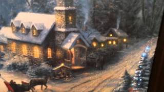 Thomas Kinkade Sunday Evening Sleigh Ride Lit Canvas Print [upl. by Ebag]