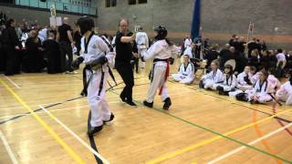 2016 TAGB Midlands Taekwondo Championships Vicky Jones vs Helen Audus Norman [upl. by Anna]