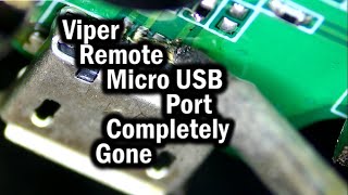 Torn off Viper Car Remote MicroUSB Port replacement [upl. by Akelahs]