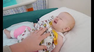 7 MONTH OLDS 2ND SURGERY TO CORRECT DDH DEVELOPMENTAL DYSPLASIA OF THE HIP  SPICA CAST REMOVAL [upl. by Irrehc490]