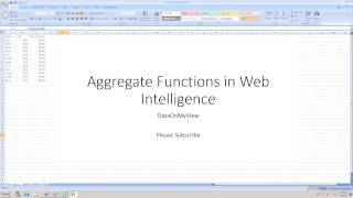 Webi Aggregate Functions [upl. by Esserac624]