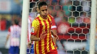 Neymars first official goal for FC Barcelona vs Atletico Madrid HQ  Atletico Madrid [upl. by Ire]