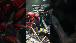 Warning 2024 Cicada Surge Triggers Deadly Cow Killer Wasp ants wasp cicada [upl. by Mera]