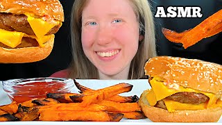 ASMR DOUBLE CHEESEBURGER MUKBANG EATING SOUNDS [upl. by Lenzi]