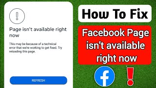 How To Fix Page isnt available right now Facebook ।। How To Fix Facebook Login Error Problem [upl. by Frum161]