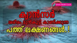 ക്യാൻസർ ശരീരം മുൻകൂട്ടി കാണിച്ചുതരുന്ന പത്ത് ലക്ഷണങ്ങൾ  Cancer symptoms  Ethnic Health Court [upl. by Ecnarf]