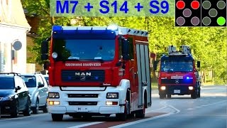 TLF M7  BOBCAT S14  DLK S9 hovedstadens beredskab brandbil i udrykning [upl. by Htiek]