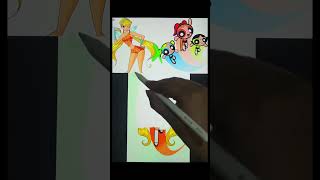 Winx club and powerpuff❤️‍🔥 procreate digitalart shorts [upl. by Euginimod]