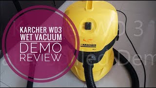 Karcher WD 3 Wet Vacuuming Review [upl. by Llert]