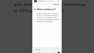 What is tenebrous [upl. by Hylan]