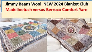 Jimmy Beans Wool Blanket Club Madelinetosh versus Berroco Comfort Yarn [upl. by Garmaise]