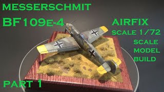 Messerschmitt BF 109 E4 Airfix scale model aircraft 172nd and a return to Humbrol enamel paints [upl. by Adilem]