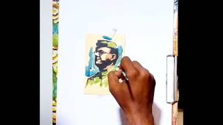 Postcard painting Ideas l watercolour painting l Acrylic painting l India book of Record 2024 [upl. by Einnaf]