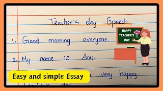 10 Lines On Teachers Day Teachers Day Essay In EnglishEssay Writing Teachers DayTeachersDay essay [upl. by Attiuqaj]