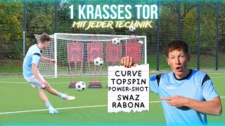 1 KRASSES TOR mit JEDER TECHNIK😱⚽️  SkillsMitMarvin [upl. by Bernadina]