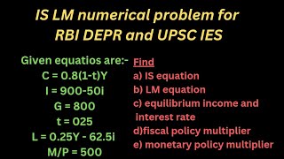 IS LM important numerical problem [upl. by Sells173]