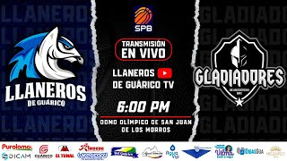 Llaneros de Guárico vs Gladiadores de Anzoátegui SPB 2024 [upl. by Ynaffital]