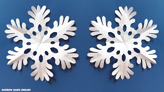 Come fare un fiocco di neve con la carta  DIY Paper Snowflakes [upl. by Arreic]