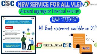 All Bank Statement Available through CSCI Account Aggregator Finicial Services I teamcsc [upl. by Kirbee]