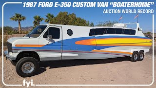 AUCTION WORLD RECORD  1987 Ford E350 Boaterhome  BARRETTJACKSON 2022 LAS VEGAS [upl. by Seadon186]