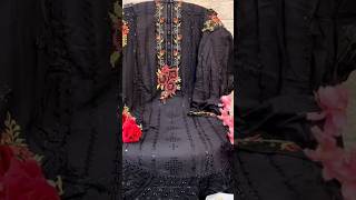 Exclusive designs Cambric cotton Black suit material dress shortvideo [upl. by Cobb]