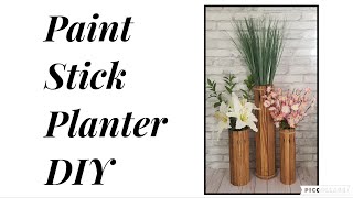 PAINT STICK PLANTERS DIY PAINT STICK CRAFTS [upl. by Golda264]