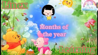 Months of the year Learn Months of the year for kidsLinex Learning🌈 [upl. by Anelra271]