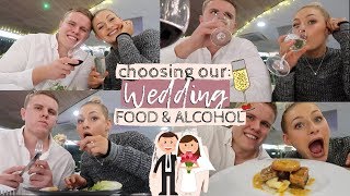 OUR WEDDING FOOD  WINE TASTING  THIS WAS SO FUN [upl. by Yentruok]