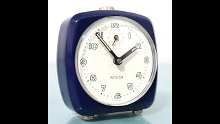 PHOTOSHOOT WAMDA JUNGHANS Alarm Clock Vintage Top Condition Mantel SQUARE Model 1960s [upl. by Thaddeus]