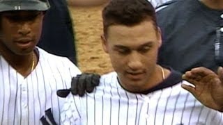 Derek Jeter delivers first career walkoff hit in 1996 [upl. by Aerdnod]