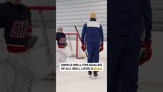 Simple drill for goalies of all skill levels😅 [upl. by Laenej]