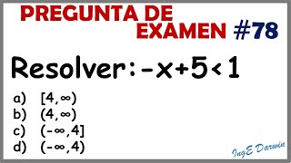 Despejando una INECUACIÓN de primer grado  examen de admisión PE 78 [upl. by Aerdnuahs834]