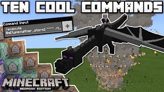 Minecraft Bedrock  TEN COOL COMMANDS  Ride the Dragon  Tutorial  MCPEPS4XboxWindowsSwitch [upl. by Llewoh]