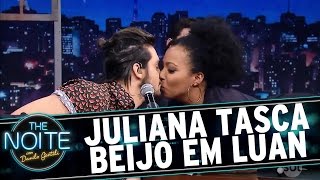 Juliana tasca beijo em Luan Santana  The Noite 301116 [upl. by Melas]