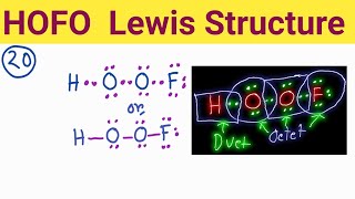 HOFO Lewis Structure Lewis Dot Structure for HOFO Fluorous Acid Lewis Structure [upl. by Leinnad]