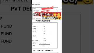 SSC GD Salary Slip😍🥳 sscgdmotivation sscgdsalary [upl. by Baldridge]