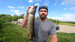 Fox River Fishing  Boon docking For Northern Pike and Bottom fishing for Other Creatures Wisconsin [upl. by Relyuhcs]