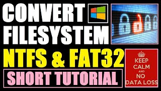 How to Convert FAT32 to NTFS In Windows 10  NTFS vs FAT32  NTFS or FAT32  Without Loosing Data [upl. by Ennaeel375]